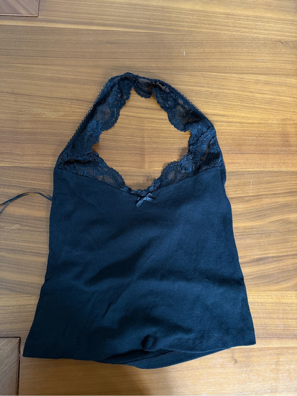 wild fable Black Lace Halter Cami